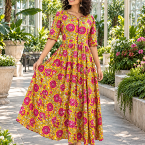 Beautiful women wearing yellow dress